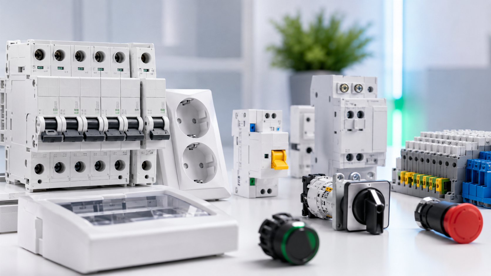 Composants électriques en atelier
